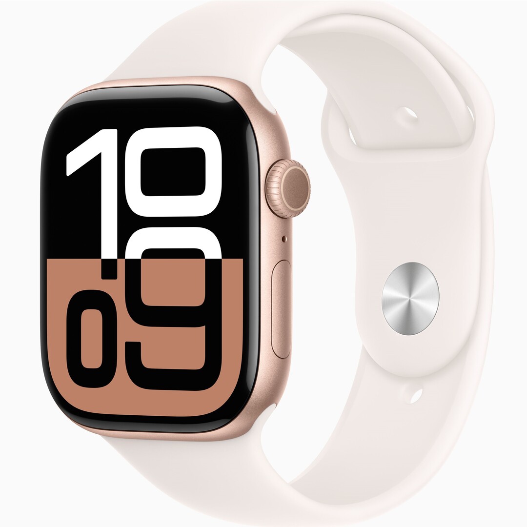 【已售出】東盛當舖【流當商品出售】全新 APPLE watch Series 10 42mm 玫瑰金 淡胭粉運動錶帶 GPS